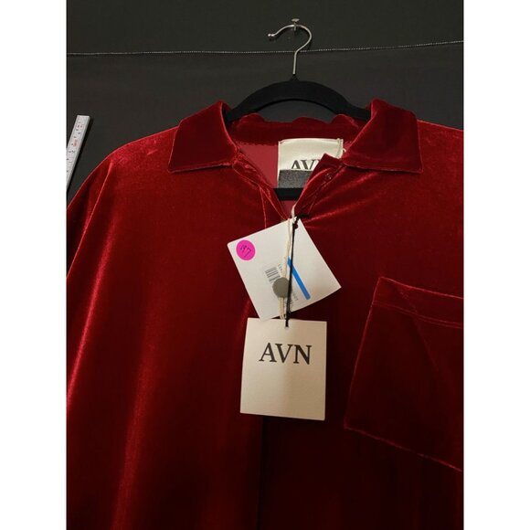 AVN Red Velvet Dress Made In Italy New With Tags - Picture 2 of 4